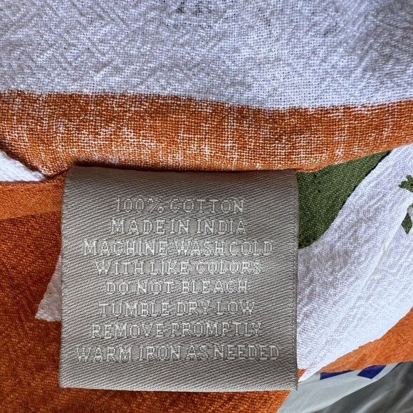 FETE 100% Cotton Harvest Plant Gardening Dish Tea Towel Fall Autumn Print - Picture 7 of 8